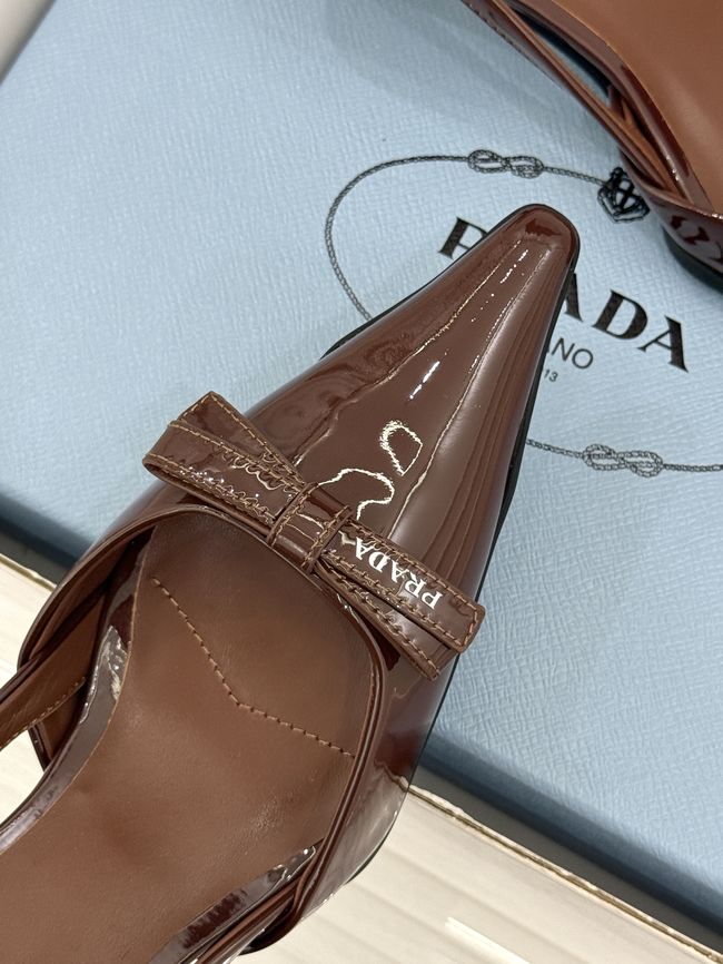 Prada Brushed leather slingback pumps 1I702O-2