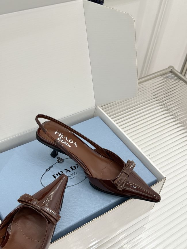 Prada Brushed leather slingback pumps 1I702O-2