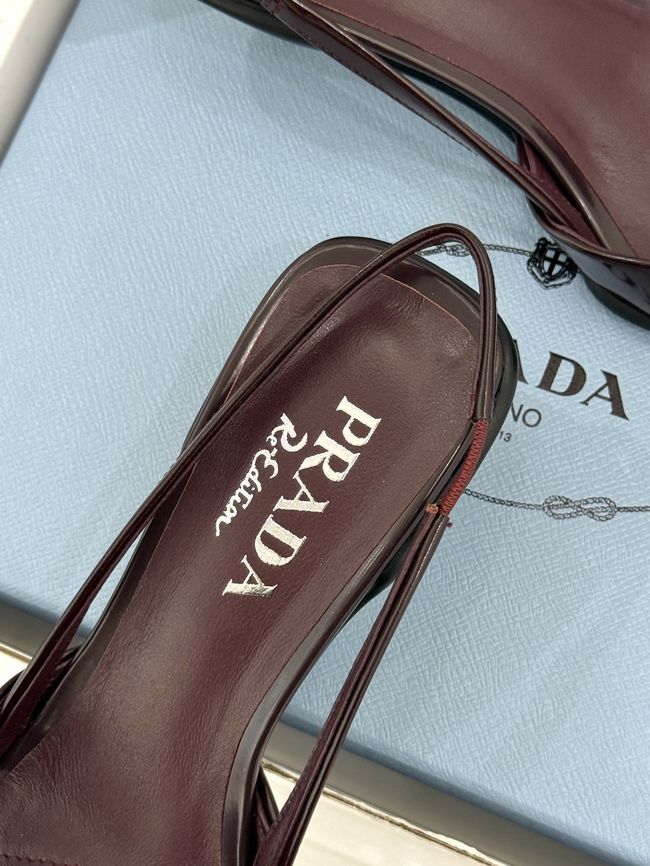 Prada Brushed leather slingback pumps 1I702O-5