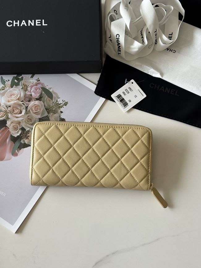 Chanel Classic Zipped Wallet AP5077 apricot Chanel Classic Zipped Wallet AP5077 apricot