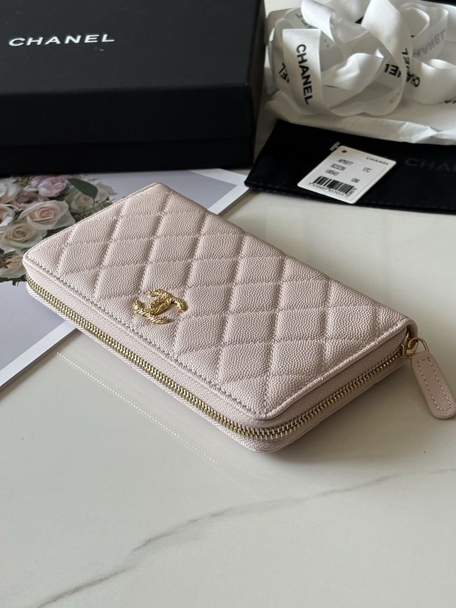 Chanel Classic Zipped Wallet AP5077 pink Chanel Classic Zipped Wallet AP5077 pink