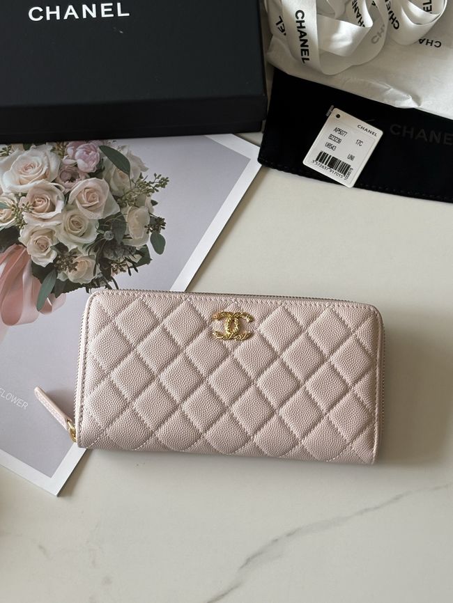 Chanel Classic Zipped Wallet AP5077 pink