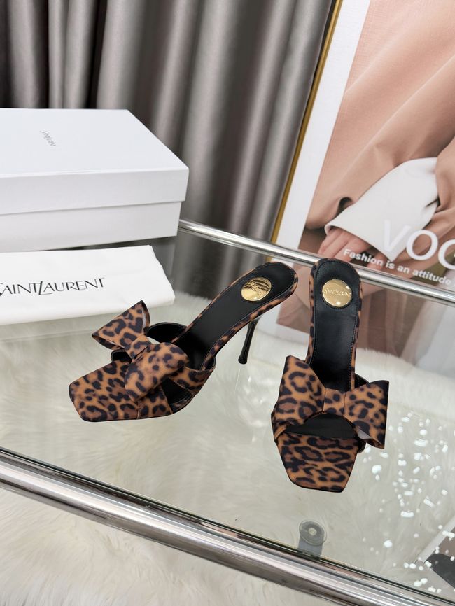 Saint Laurent BABYLONE mules in satin 10CM F6629-2