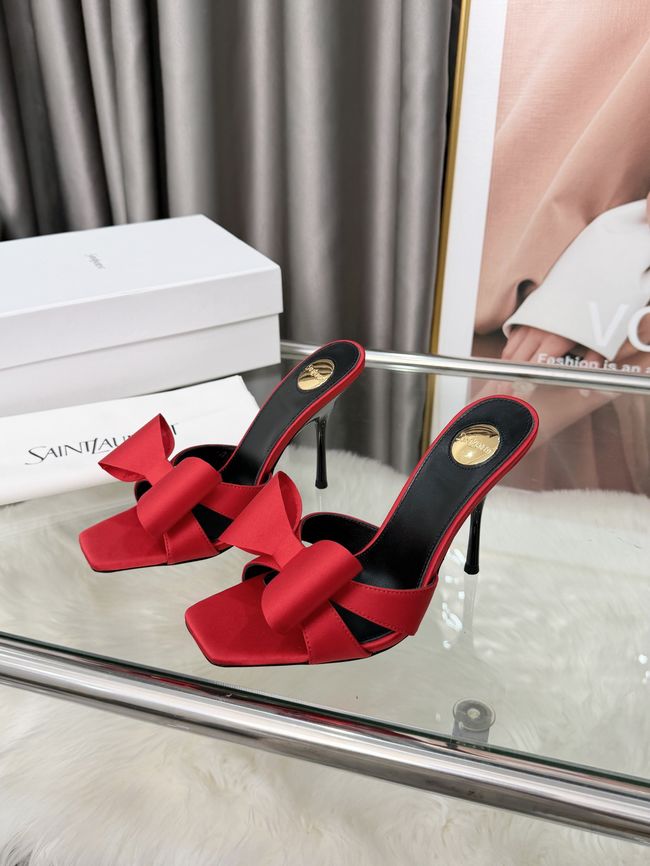 Saint Laurent BABYLONE mules in satin 10CM F6629-4