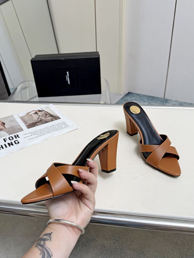 Saint Laurent mule sandals leather 7.5CM F6630-1