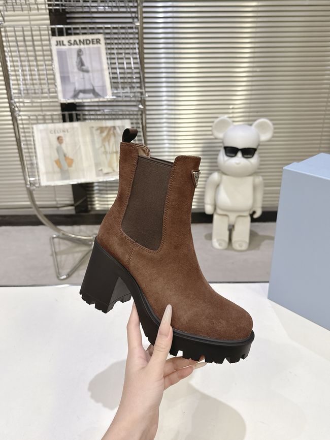 Prada Monolith brushed leather Chelsea boots G085-2