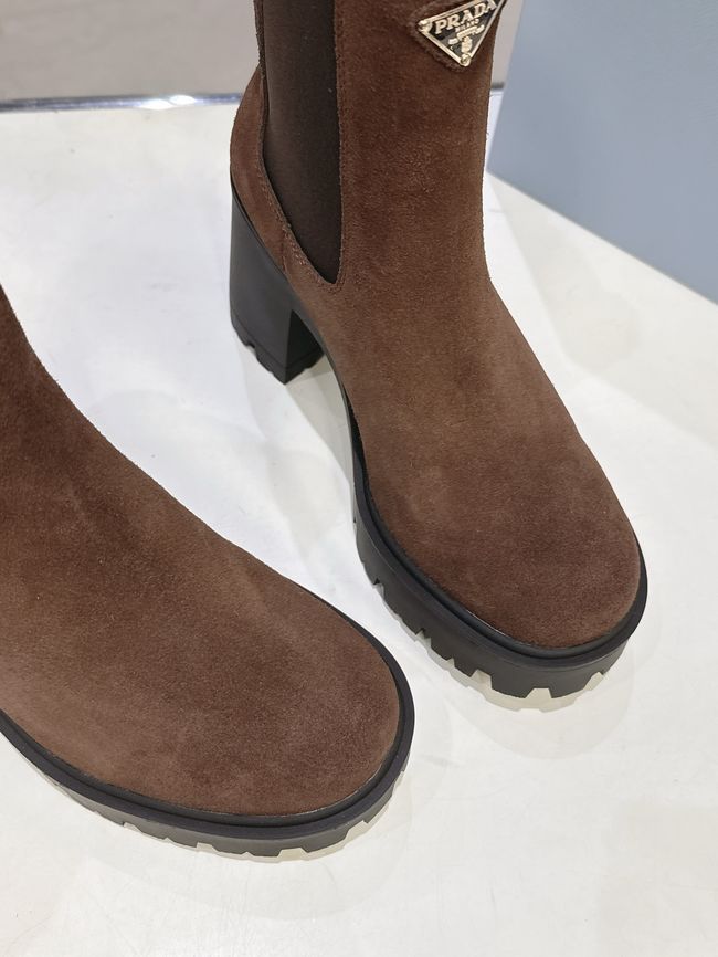 Prada Monolith brushed leather Chelsea boots G085-2