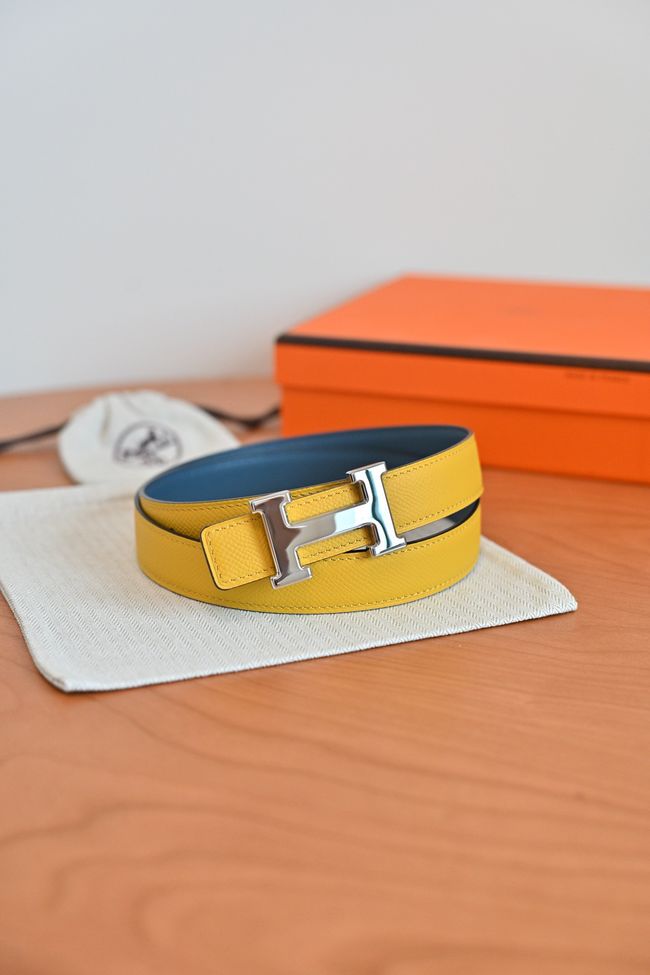 Hermes Constance buckle & double-sided leather belt 24mm H07457-4 Hermes Constance buckle & double-sided leather belt 24mm H07457-4
