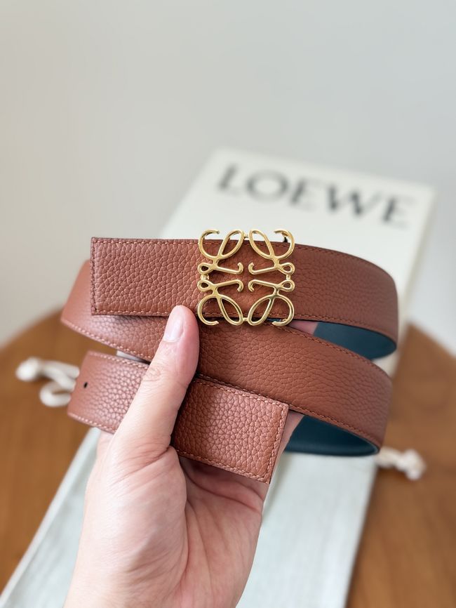 Loewe Cowhide Double-Sided Anagram Belt 35MM 26X03-3 Loewe Cowhide Double-Sided Anagram Belt 35MM 26X03-3
