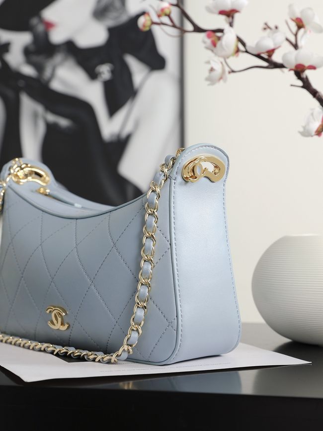CHANEL Hobo Bag AS6640 blue