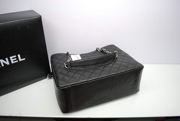 Chanel GST Caviar Leather Coco Bag A36092 Black Silver Chanel GST Caviar Leather Coco Bag A36092 Black Silver