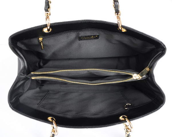 Cheap Chanel Classic CC Shopping Bag A20995 Black Lambskin Golden Cheap Chanel Classic CC Shopping Bag A20995 Black Lambskin Golden