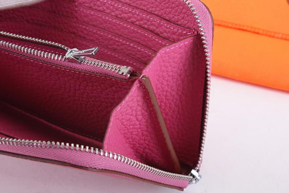 Hermes Togo Leather Perforated Zippy Wallet 9032 Roseo Hermes Togo Leather Perforated Zippy Wallet 9032 Roseo